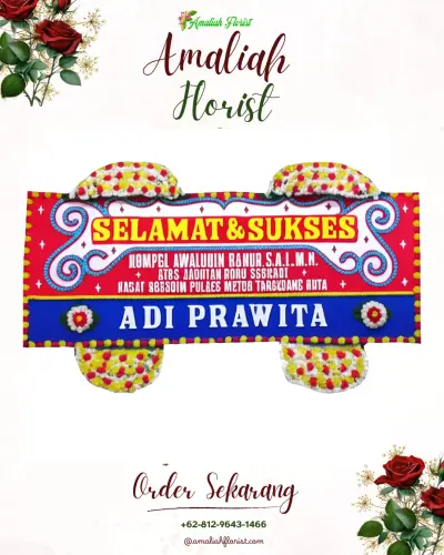 Karangan Bunga Ucapan Selamat di 3 / 4 Ulu