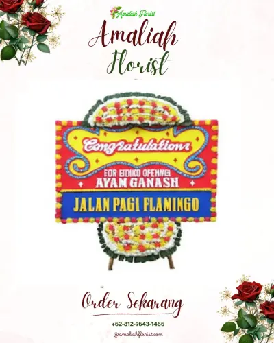 Bunga Papan Congratulation di 3 / 4 Ulu